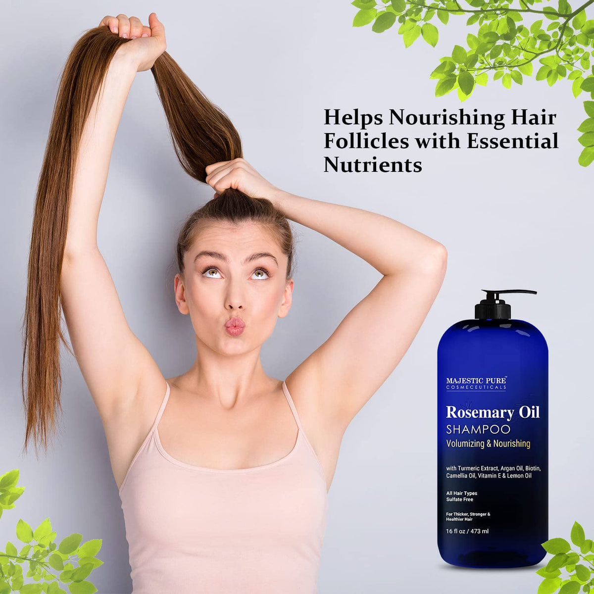 Majestic Pure shampoo lather close-up showing smooth texture and conditioning