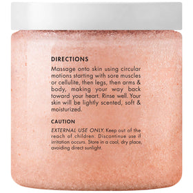 Majestic Pure close-up of pink salt texture highlighting gentle exfoliation benefit