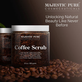 Majestic Pure scrub in a bathroom setting suggesting routine shower use