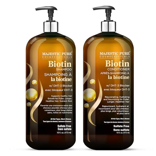 Majestic Pure shampoo pouring and lathering for gentle cleansing benefit