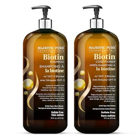 Majestic Pure shampoo pouring and lathering for gentle cleansing benefit