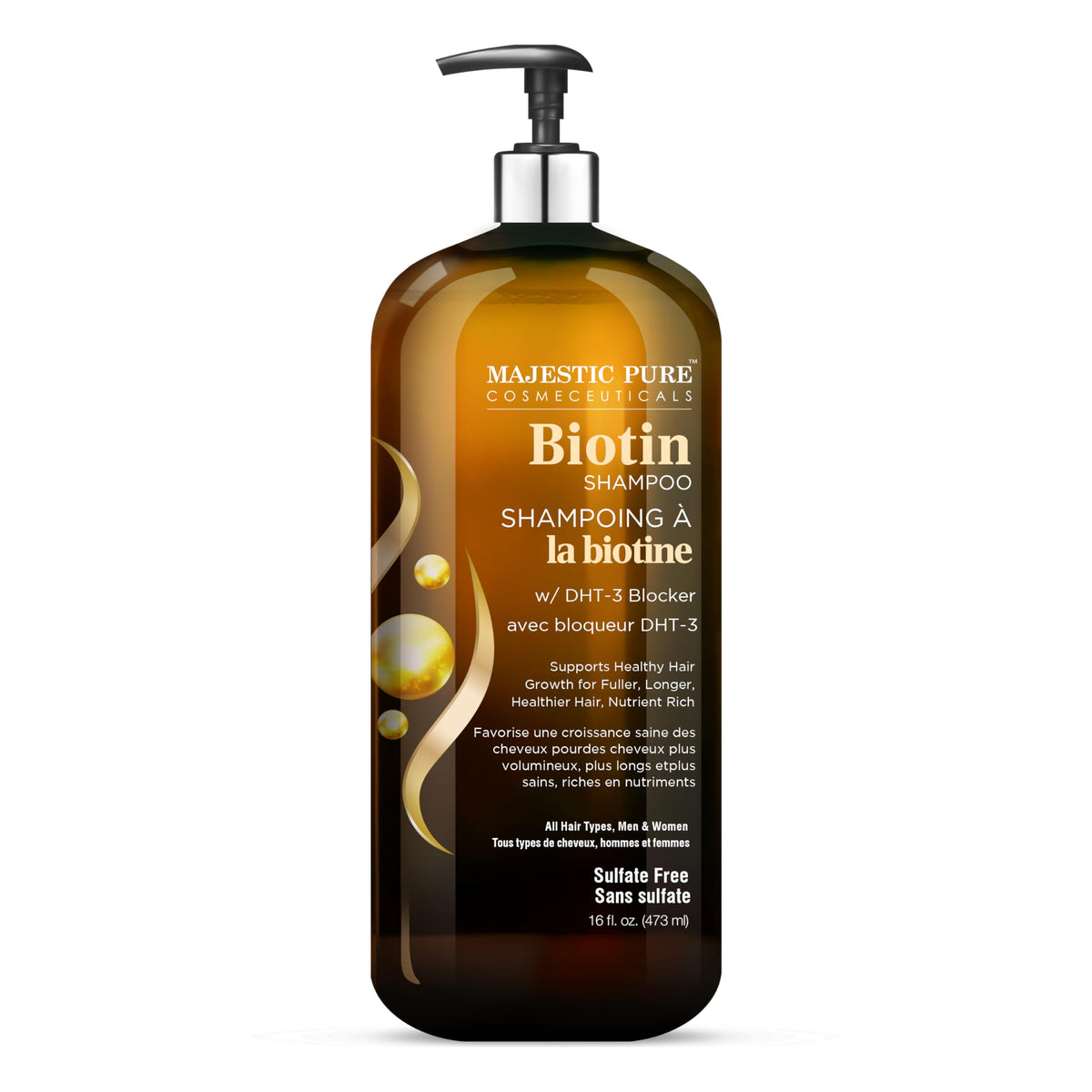 Majestic Pure pump dispensing shampoo for easy application
