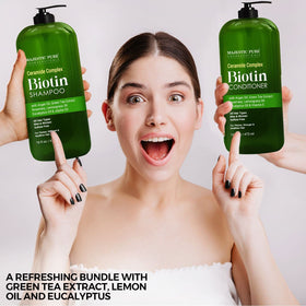 Majestic Pure shampoo lather texture demonstrating gentle cleansing and rich foam for soft hair