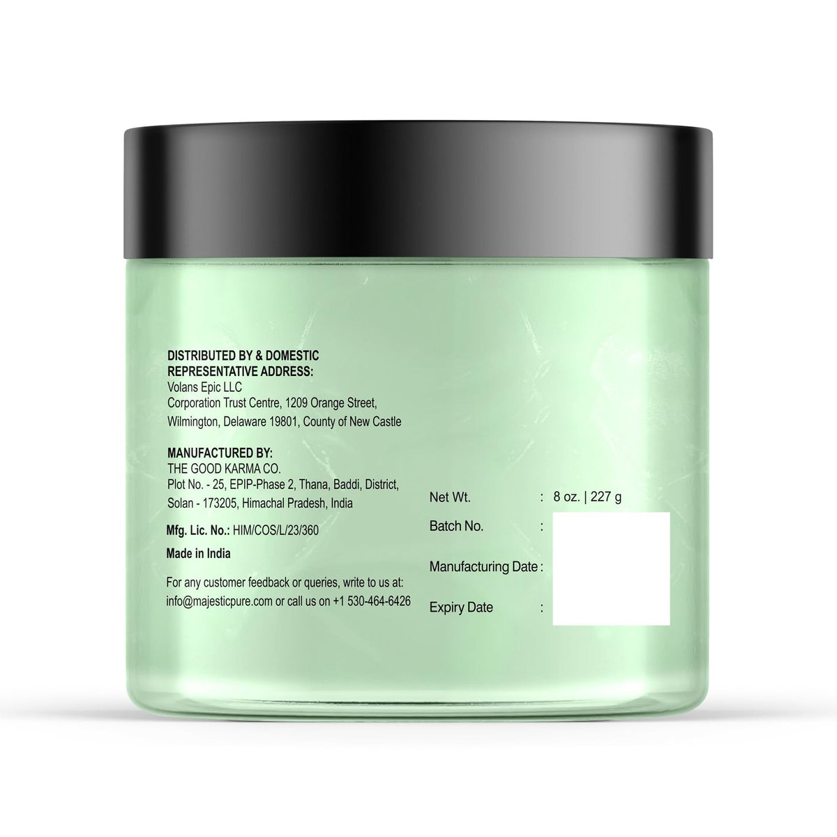 Majestic Pure cream being applied from jar demonstrating easy spread and absorption