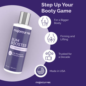 Major Curves cream applied with massage motion to buttocks for visible lift