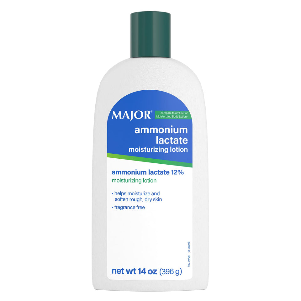 MAJOR front packaging showing 14 oz bottle and fragrance-free benefit
