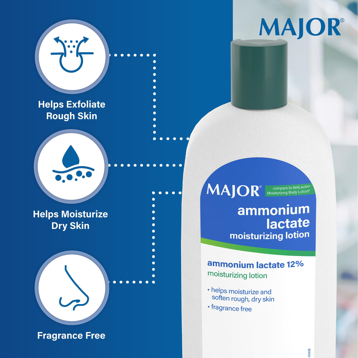 MAJOR ingredient label close-up highlighting 12% lactic acid and pH info for informed choice