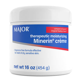 MAJOR jar front view showing label and 16 oz size, highlights moisturizing benefit