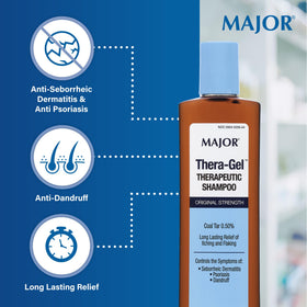 Major gel texture close-up showing smooth formula and easy application for scalp comfort