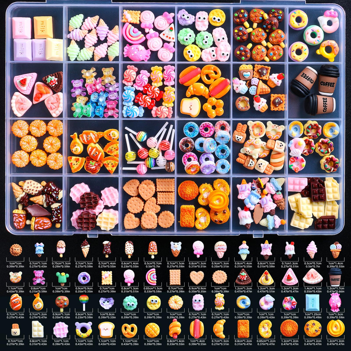 Major Dijit detailed view of ice cream and donut charms showing realism