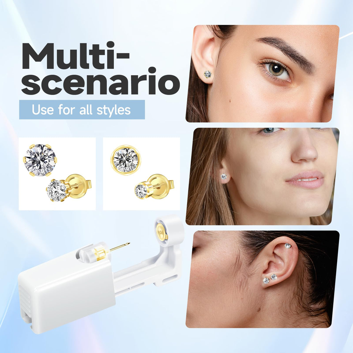 makalong silicone earring backing detail showing comfortable breathable support