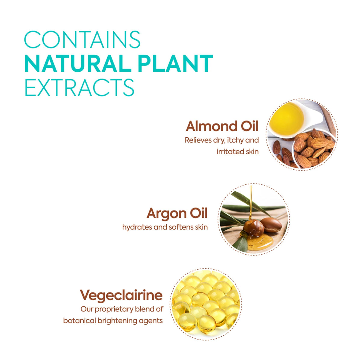 MAKARI argan and almond oils with ingredients, emphasizes nourishing benefits