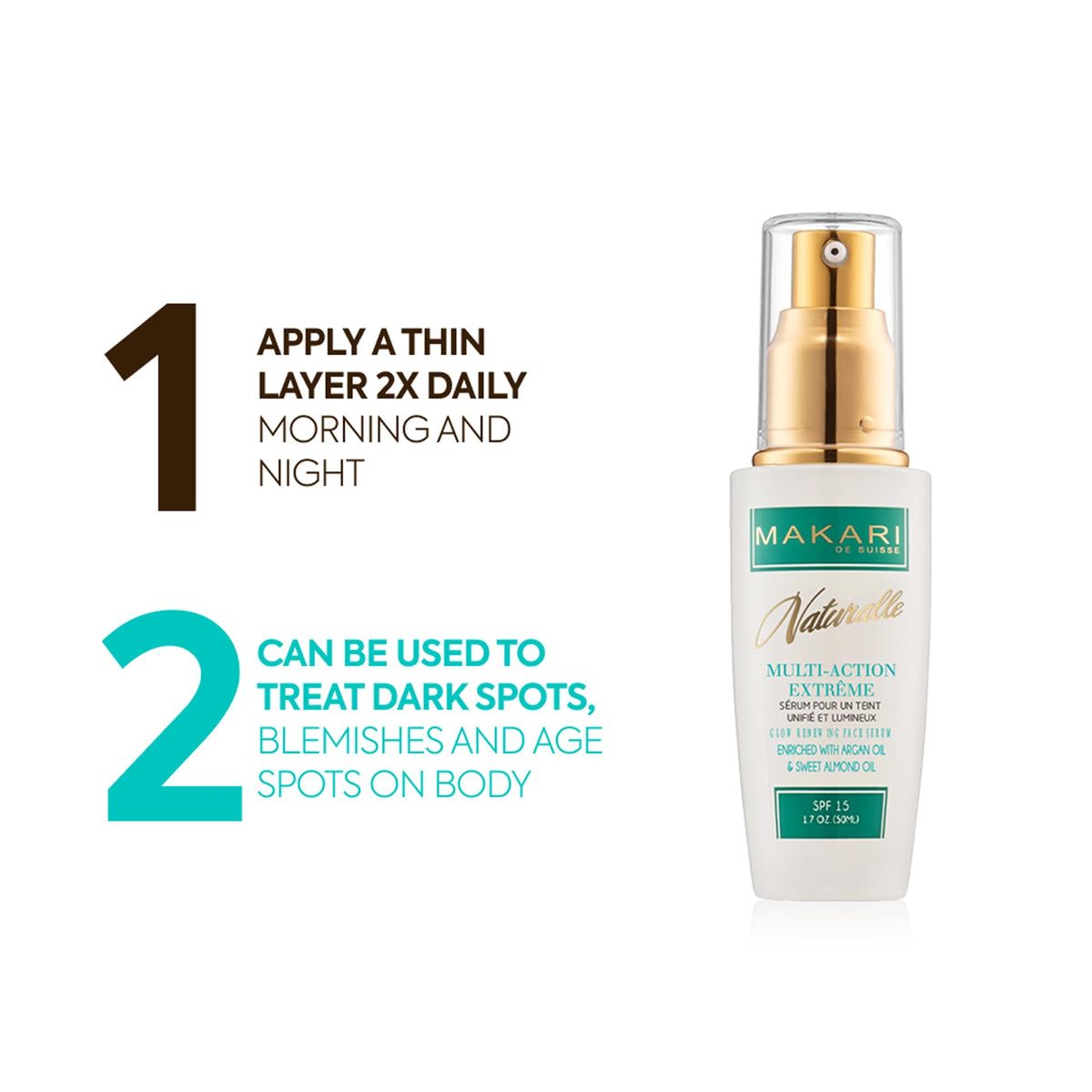 MAKARI bottle on bathroom counter showing everyday routine compatibility
