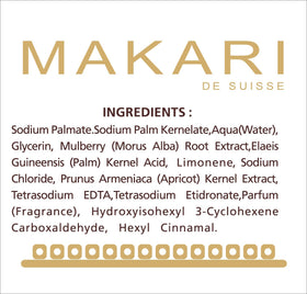 MAKARI soap in shower scene demonstrating daily cleansing benefit