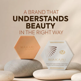 MAKARI soap next to Naturalle toning serum suggesting routine pairing