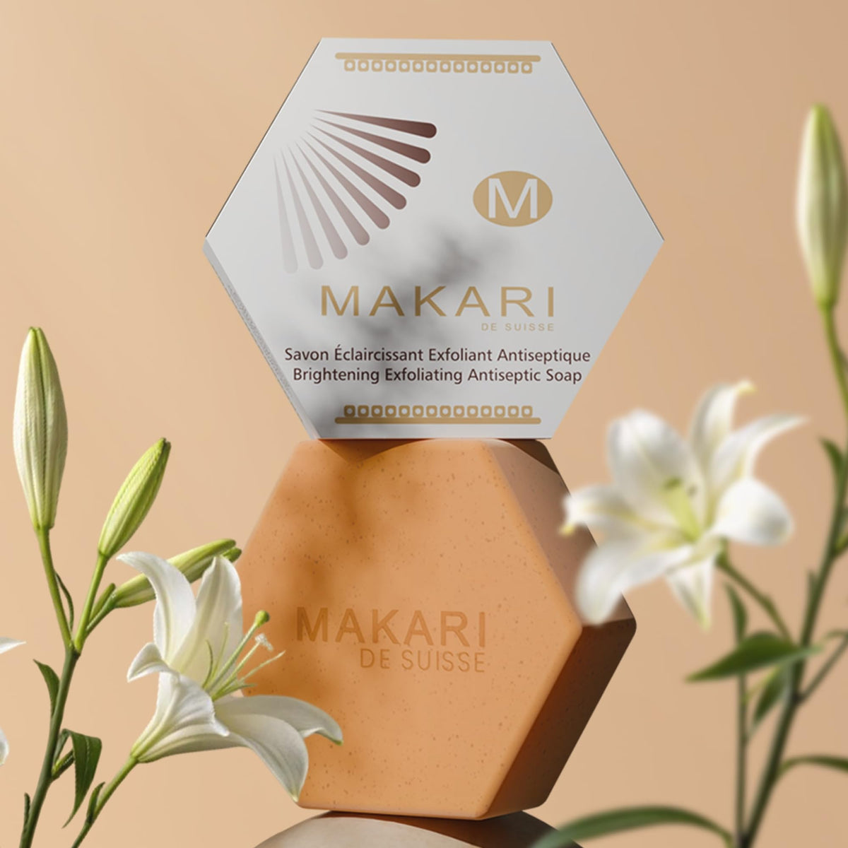 MAKARI Vegeclairine botanical illustration showing plant-based brightening