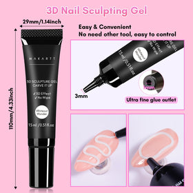 Makartt 3D French tip example demonstrating raised white detail