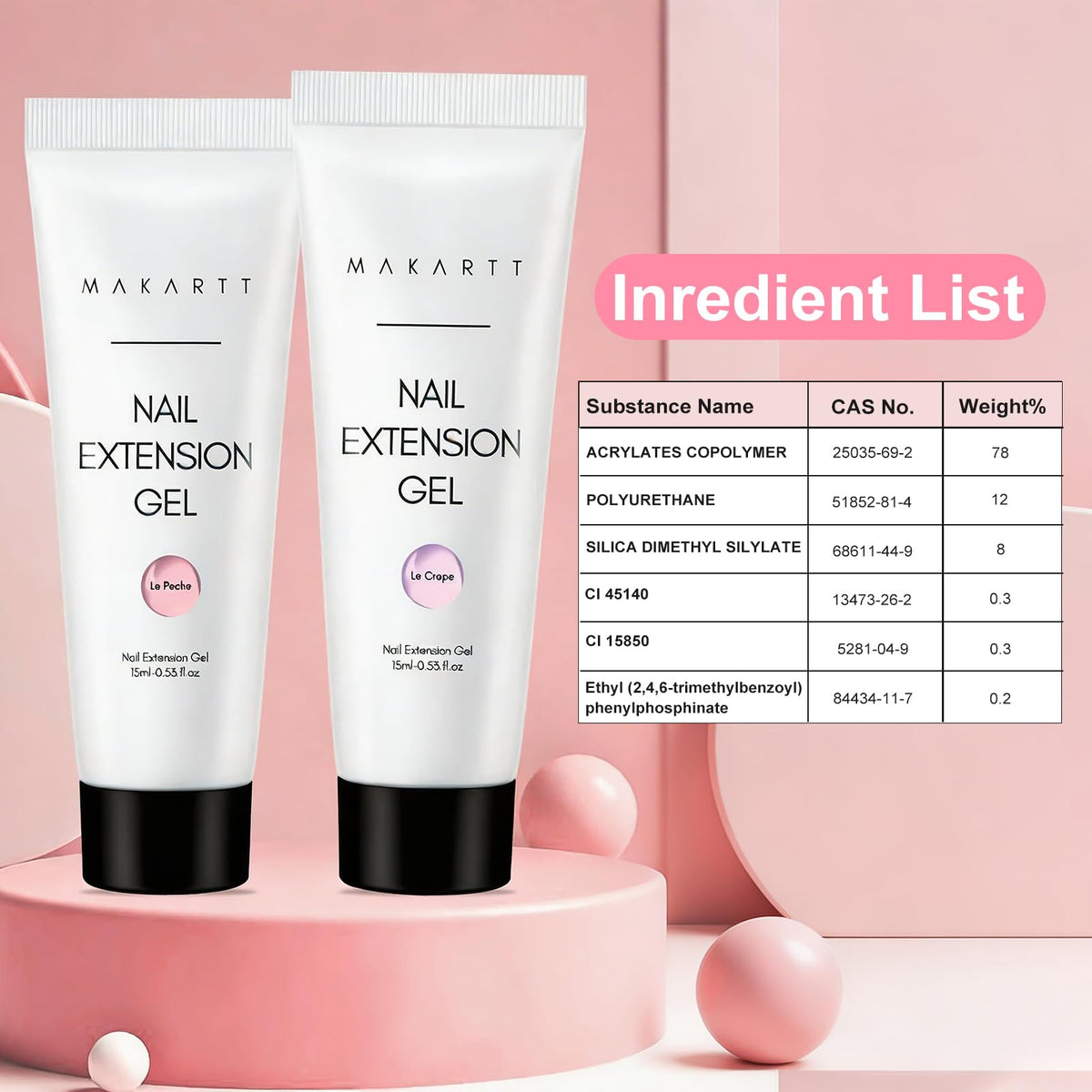 Makartt brush spreading gel with slip solution to create clean extensions efficiently
