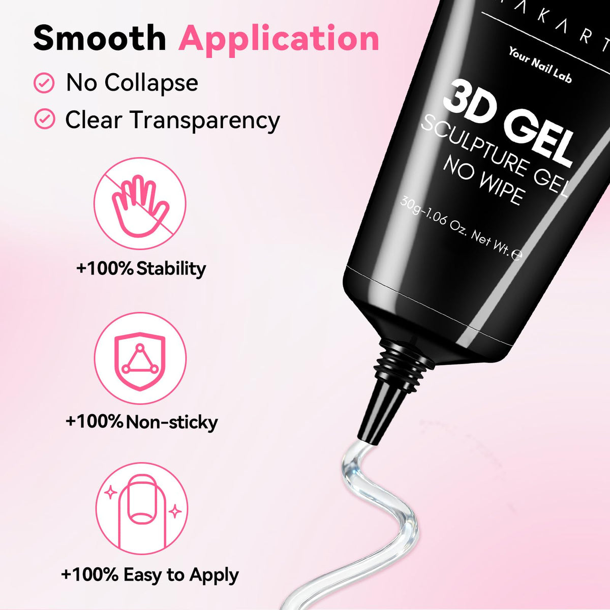Makartt artist applying gel to nail for fast sculpting and shaping