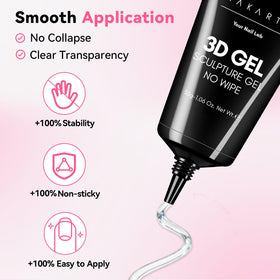 Makartt artist applying gel to nail for fast sculpting and shaping