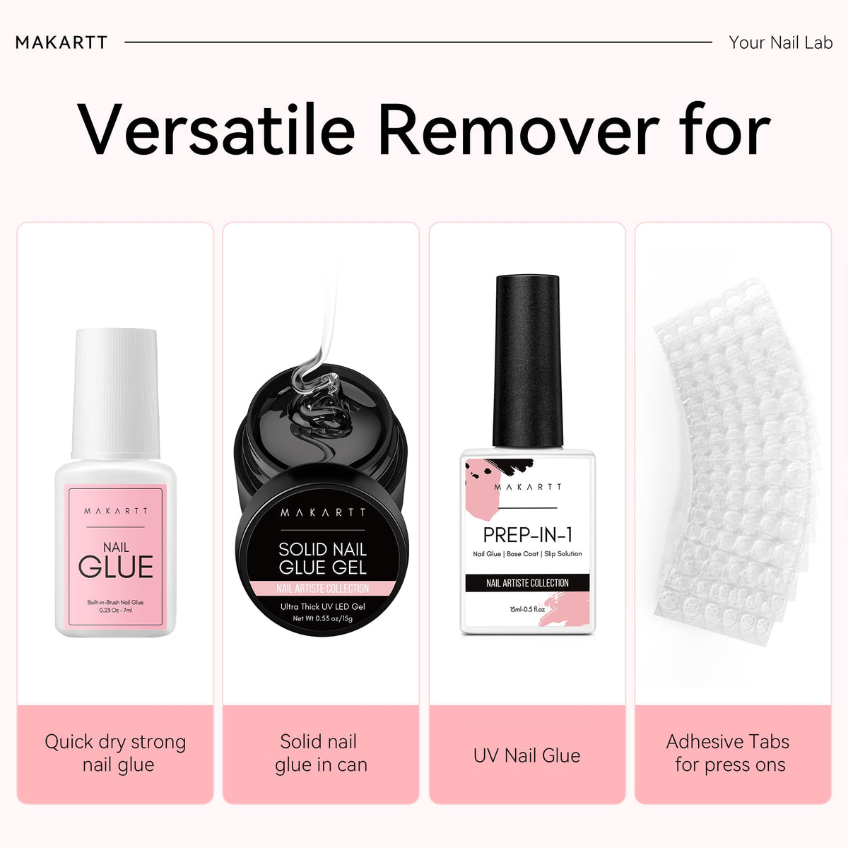 Makartt before and after press-on removal demonstrating cleaner natural nails