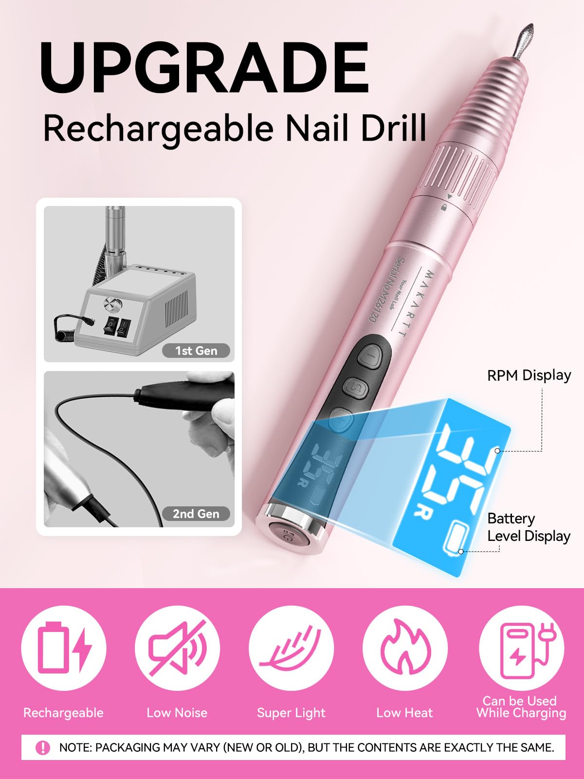 Makartt bit set and sanding bands arranged to show versatile nail treatment options