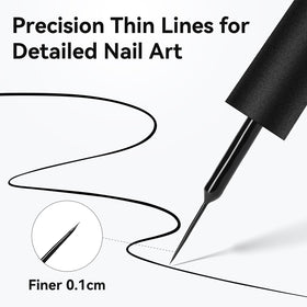 Makartt black gel swiped on nail showing bold color payoff benefit