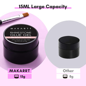 Makartt bottle with cap on and brush pen capped, protects bristles and prevents drying
