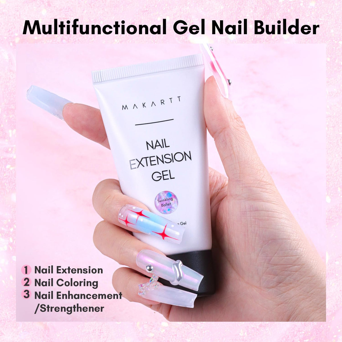 Makartt brush applying gel on form demonstrating easy sculpting control