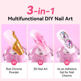 Makartt chrome finish on nails reflecting light for high-impact metallic look