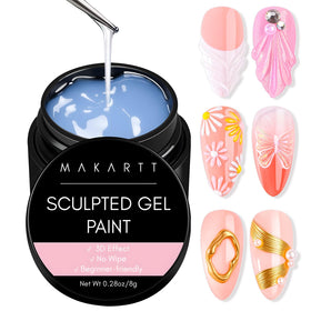 Makartt clear 3D gel bottle front view showing product and brand benefits
