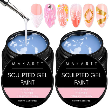 makartt clear 3d gel front packaging showing product pair and labels for easy selection