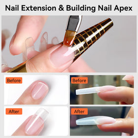 Makartt clear gel builder brush applying gel for easy precise placement benefit