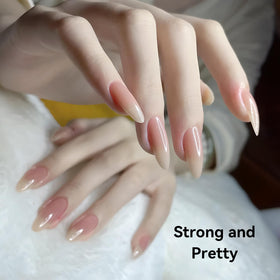 Makartt clear gel builder before and after nail repair demonstrating restoration benefit