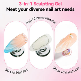 Makartt clear gel texture demonstrating smooth consistency for sculpting