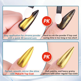 Makartt brush applying top coat, demonstrates smooth easy application benefit