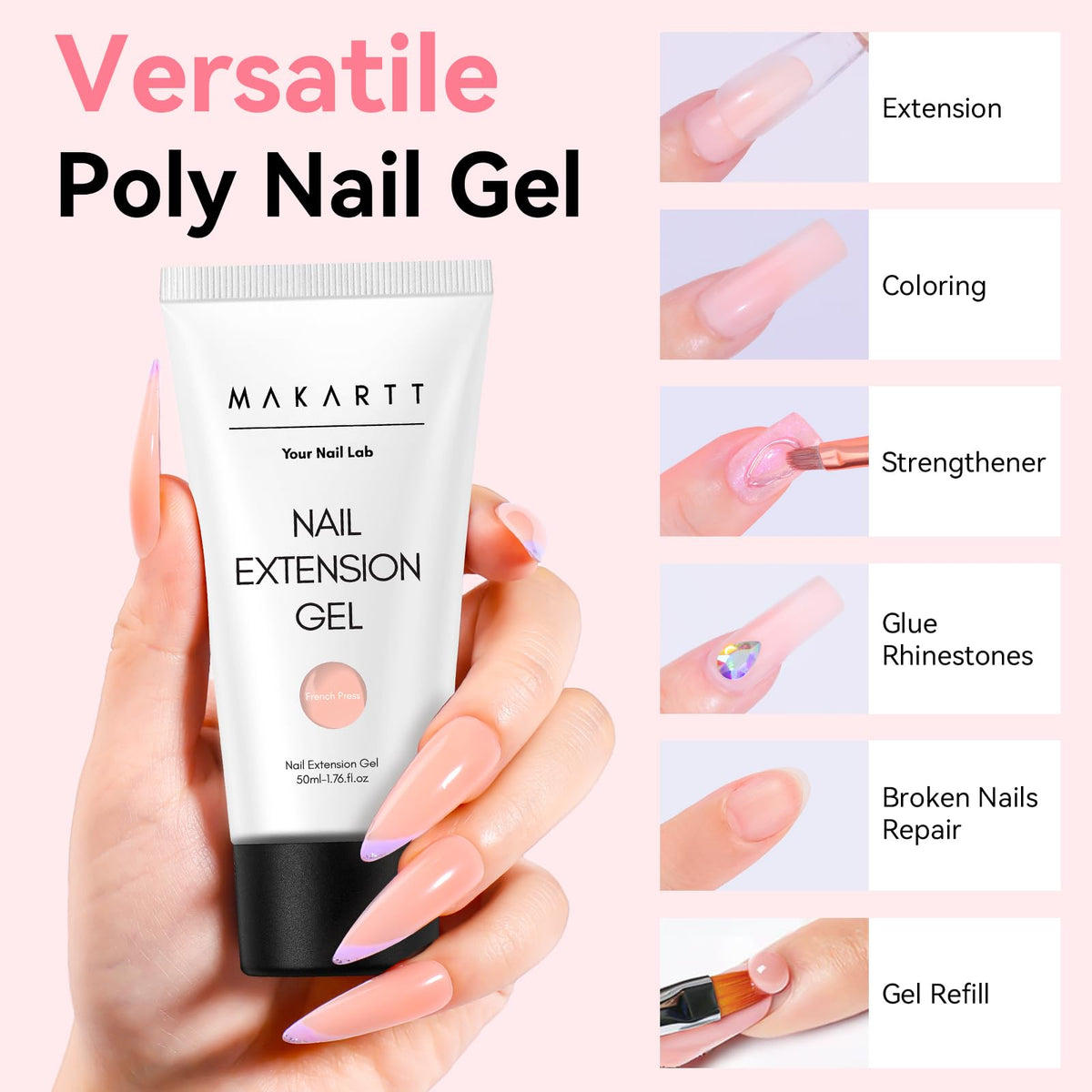 Makartt gel texture close-up highlighting thick, moldable consistency benefit