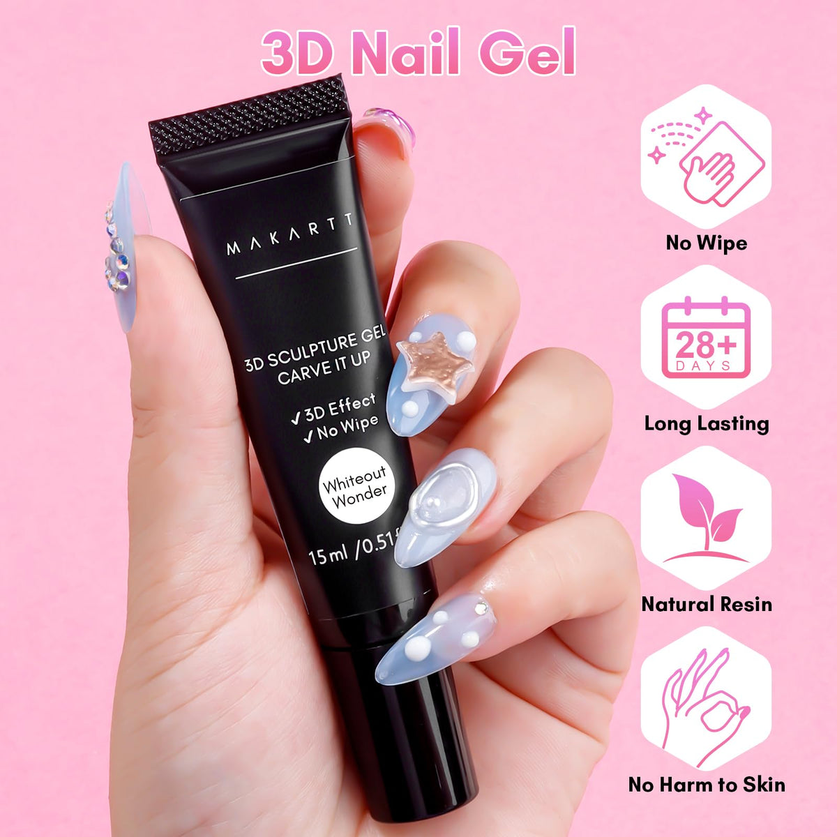 Makartt close-up of gel texture for precise sculpting and control