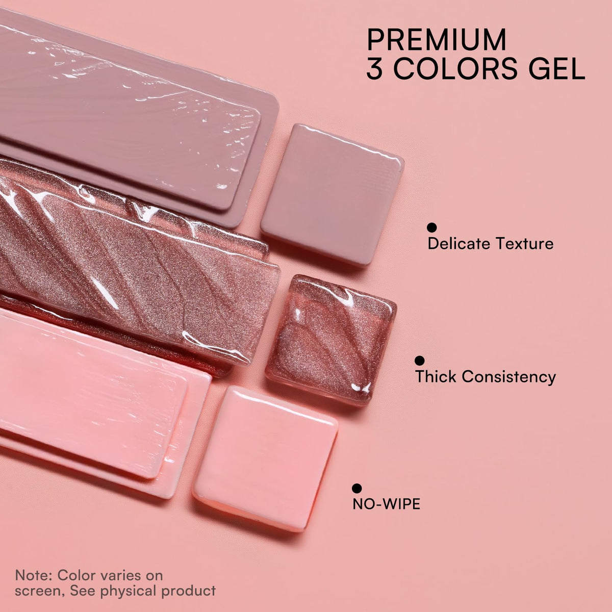 Makartt ColorPot gel texture swatch showing creamy no-wipe consistency and coverage
