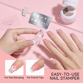 Makartt ColorPot ombre nail swatch demonstrating smooth gradient blending capability