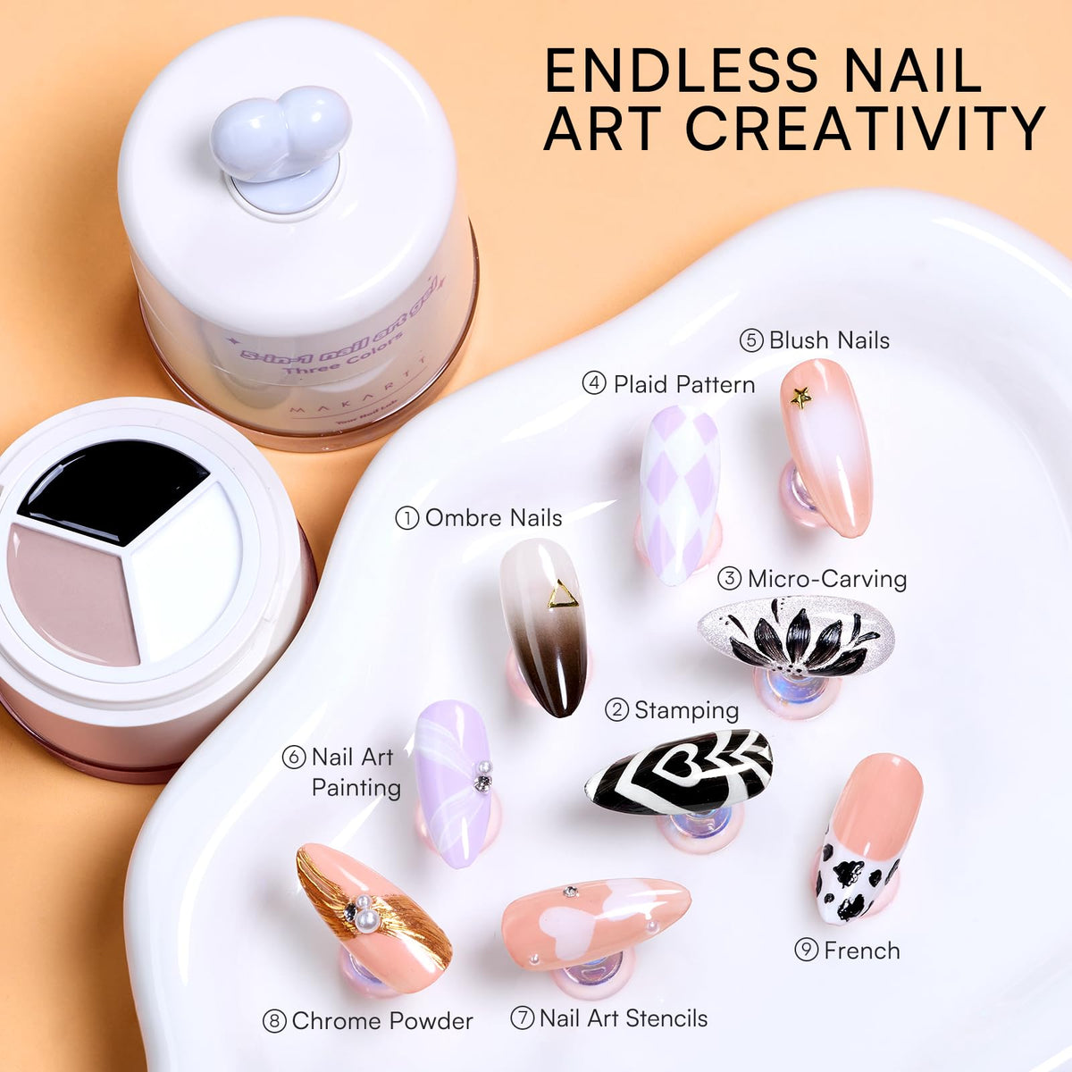 Makartt ColorPot silicone blending head close-up for smooth ombré blending