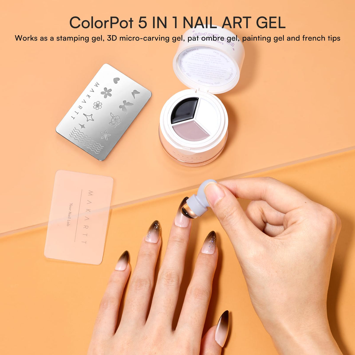 Makartt ColorPot clear stamper detail enabling precise pattern placement