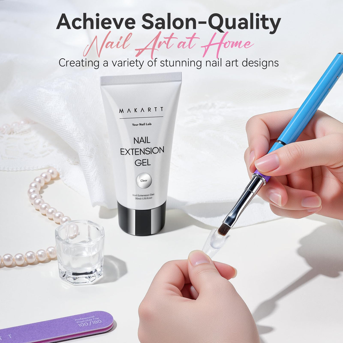 Makartt cured nails with glossy natural look and long-lasting benefit
