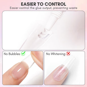 Makartt cured press-on nail closeup showing smooth bond and long-lasting finish