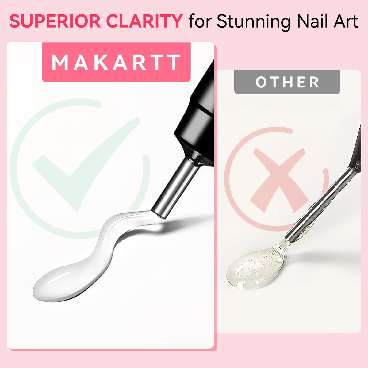 Makartt cured rhinestones on manicure demonstrating durable salon finish