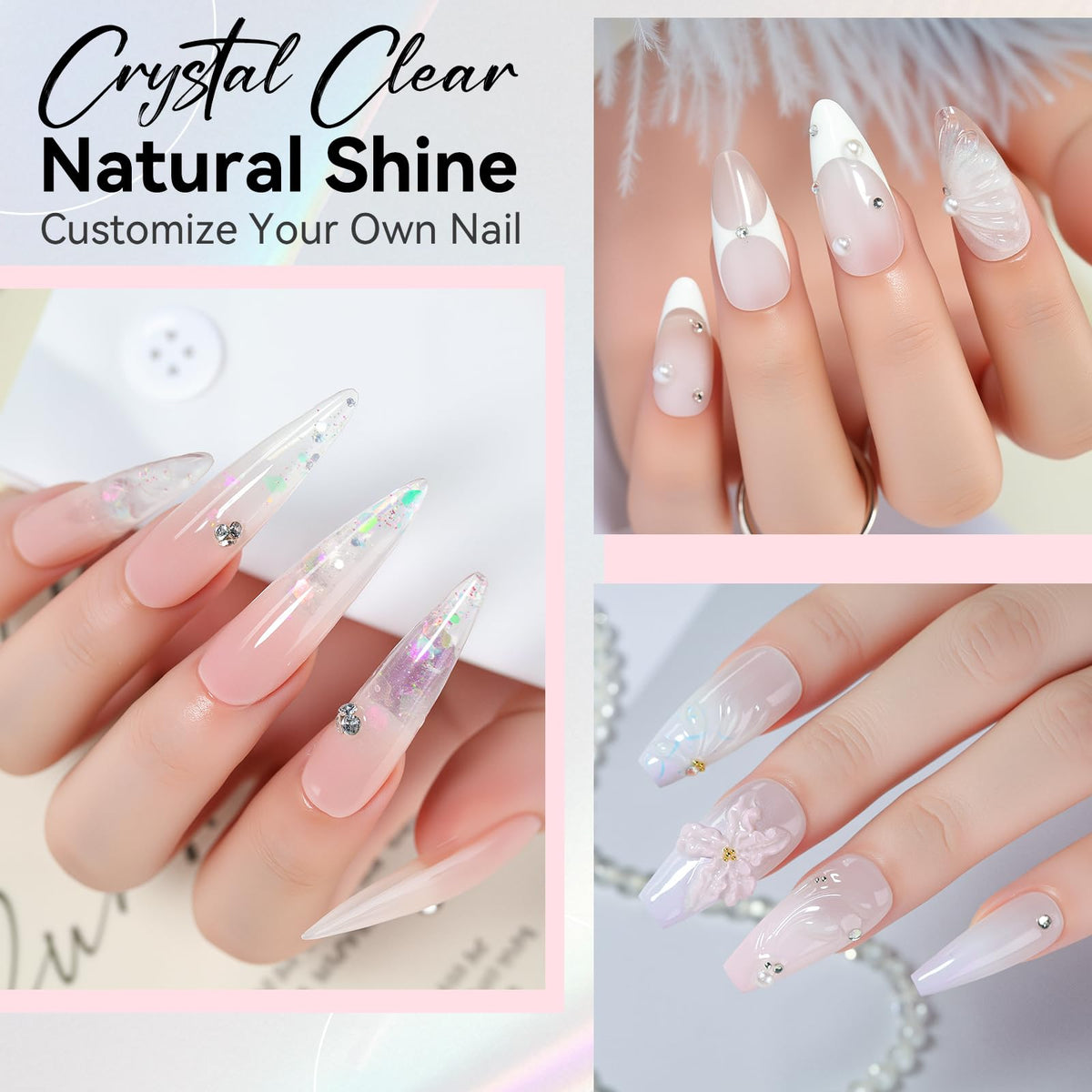 Makartt encapsulated glitter design showing clear sealing and decorative benefit