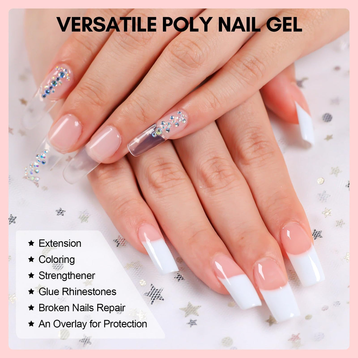 Makartt finished coffin nails in lifestyle shot highlighting durable glossy salon finish