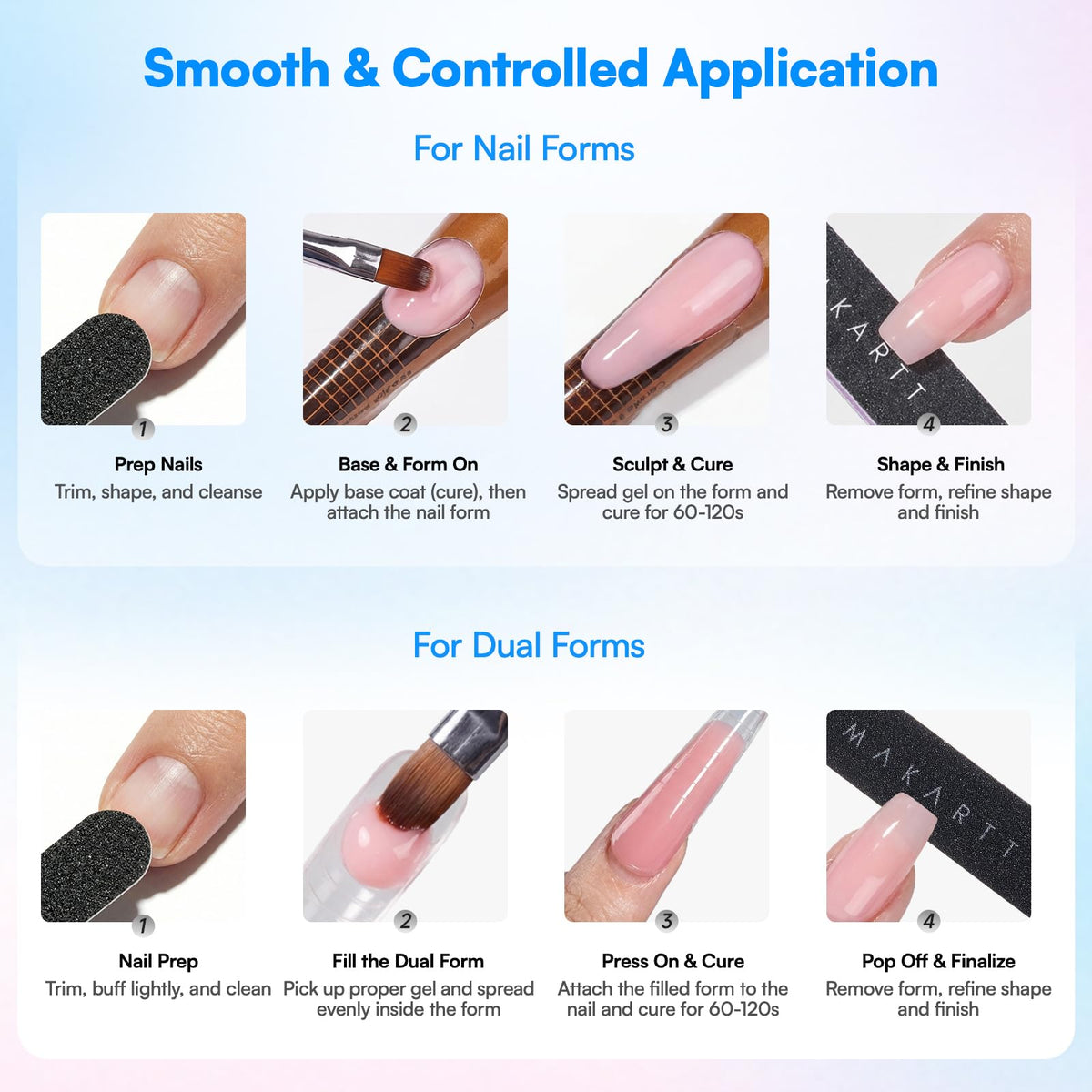 Makartt finished nails lifestyle shot showing durable glossy results and natural-looking enhancement