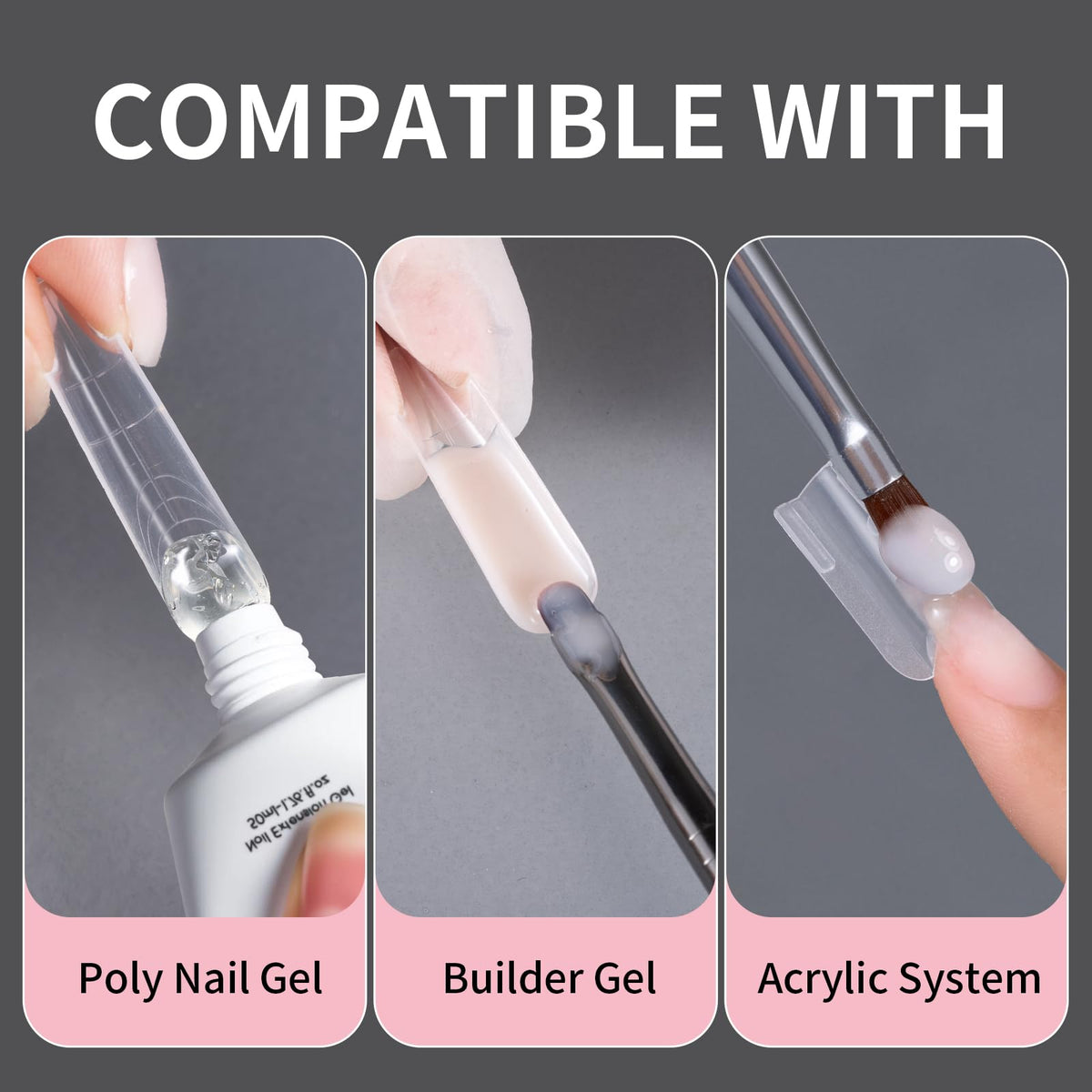 Makartt form applied on a natural nail demonstrating shape support and neat edge