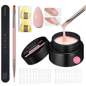 Makartt front packaging showing builder gel kit and included tools for easy setup